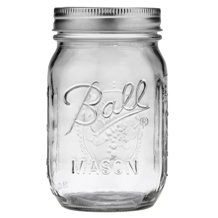 Frascos de vidrio de 16oz - Boca regular (12pzs)