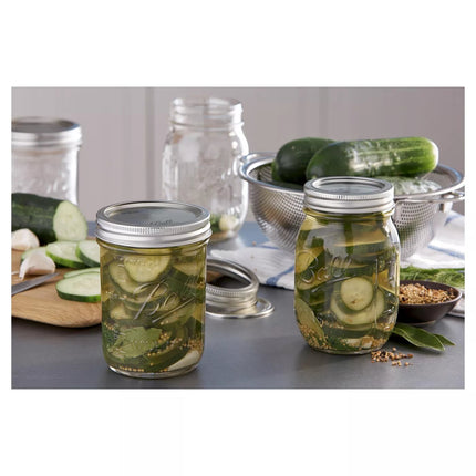 Frascos de vidrio de 16oz - Boca regular (12pzs)