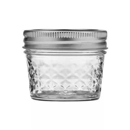 Frascos de vidrio de 8oz - Diseño de rombos (12pzs)