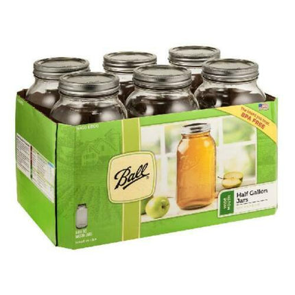 Frascos de vidrio de 64oz - Boca Ancha (6 Pzs)