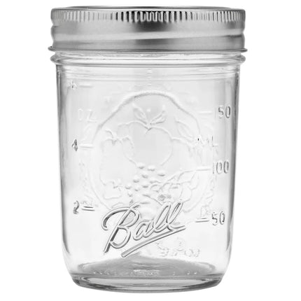 Frascos de vidrio de 8oz - Boca regular (12pzs)