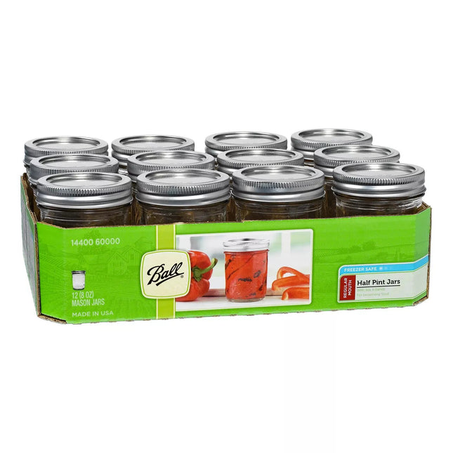 Frascos de vidrio de 8oz - Boca regular (12pzs)