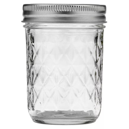 Frascos de vidrio de 4oz - Diseño de rombos (12pzs)