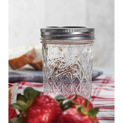 Frascos de vidrio de 4oz - Diseño de rombos (12pzs)