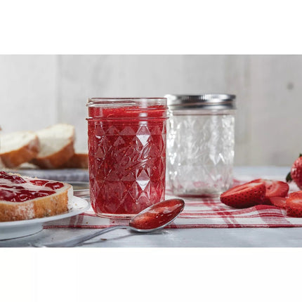 Frascos de vidrio de 4oz - Diseño de rombos (12pzs)